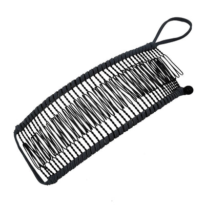 elegant solid color metal insert comb