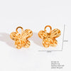 1 Pair Retro French Style Classic Style Geometric Flower 304 Stainless Steel Artificial Pearls 18K Gold Plated Imitation Gold  Ear Studs