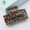 simple style leopard acetic acid sheets hair claws 1 piece