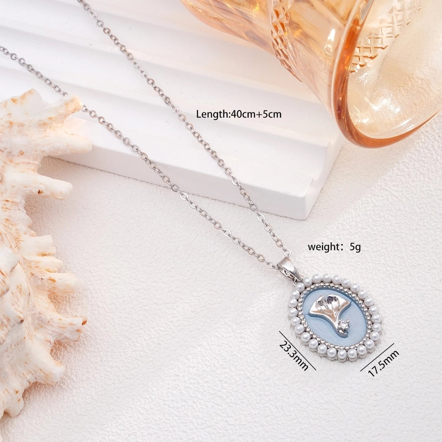 Jewelry Glam Lady Sexy Rose 304 Stainless Steel Copper Pendant Necklace