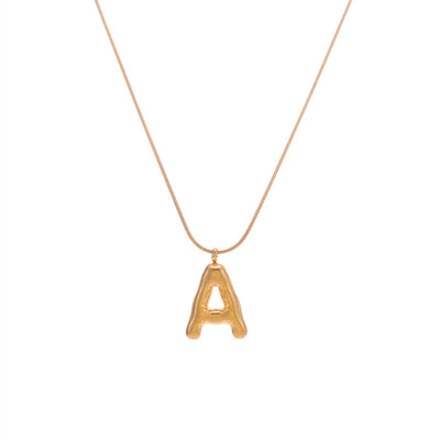 Jewelry Simple Style Letter Titanium Steel Plating Pendant Necklace