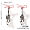 1 Pair Elegant Glam Shiny Cat Inlay Copper Zircon K Gold Plated Rhodium Plated Earrings