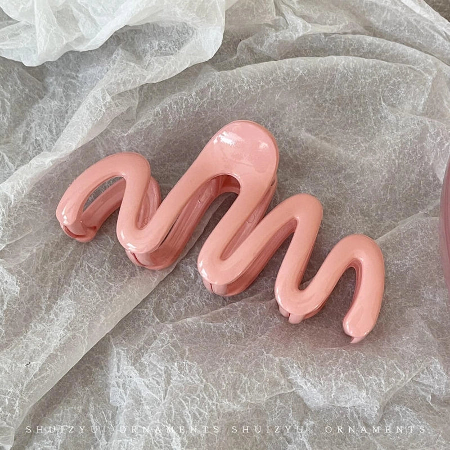 Casual Simple Style Heart Shape Bow Knot Arylic Alloy Hair Claws 1 Piece