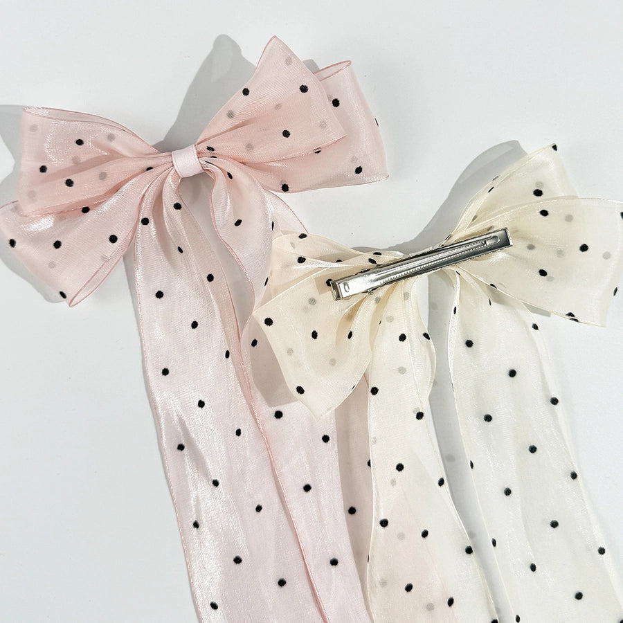 Women's Simple Style Bow Knot Gauze Hair Clip