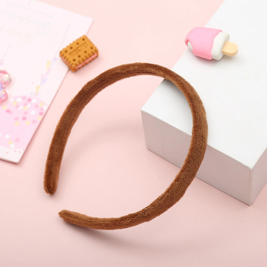 simple style plaid cloth hair band 1 piece