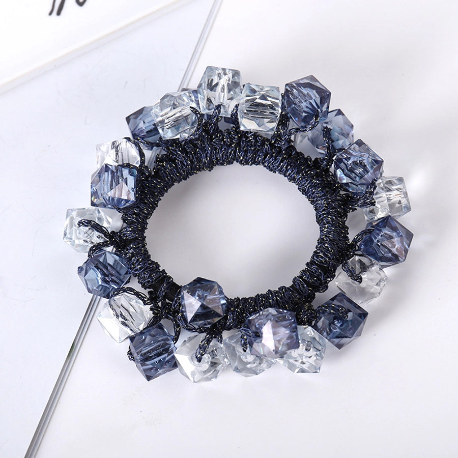 elegant geometric imitation pearl rhinestone hair tie