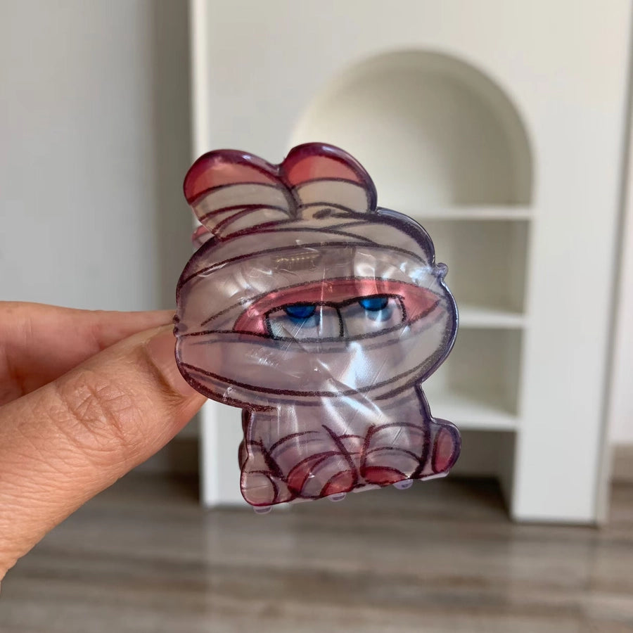 Halloween Little Ghost Acrylic Jaw Clip Niche Creative Design Small and Medium Hair Claw Shark Clip New Hair Accessories