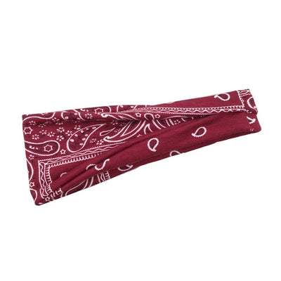 Hair Band Women's Bohemian Printed Headband Yoga Sports Sweat-absorbent Headscarf Cashew Flower Headwear Headband