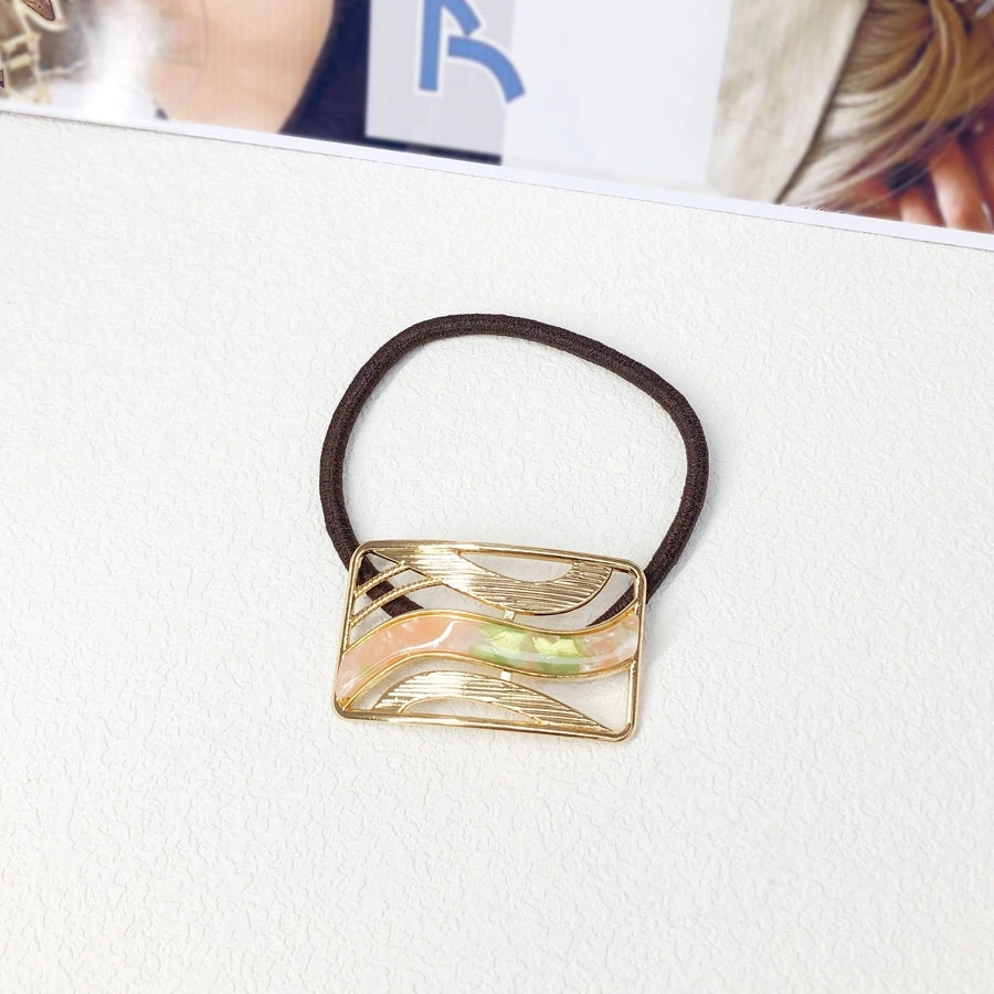 Women's Simple Style Geometric Alloy Resin Hair Tie