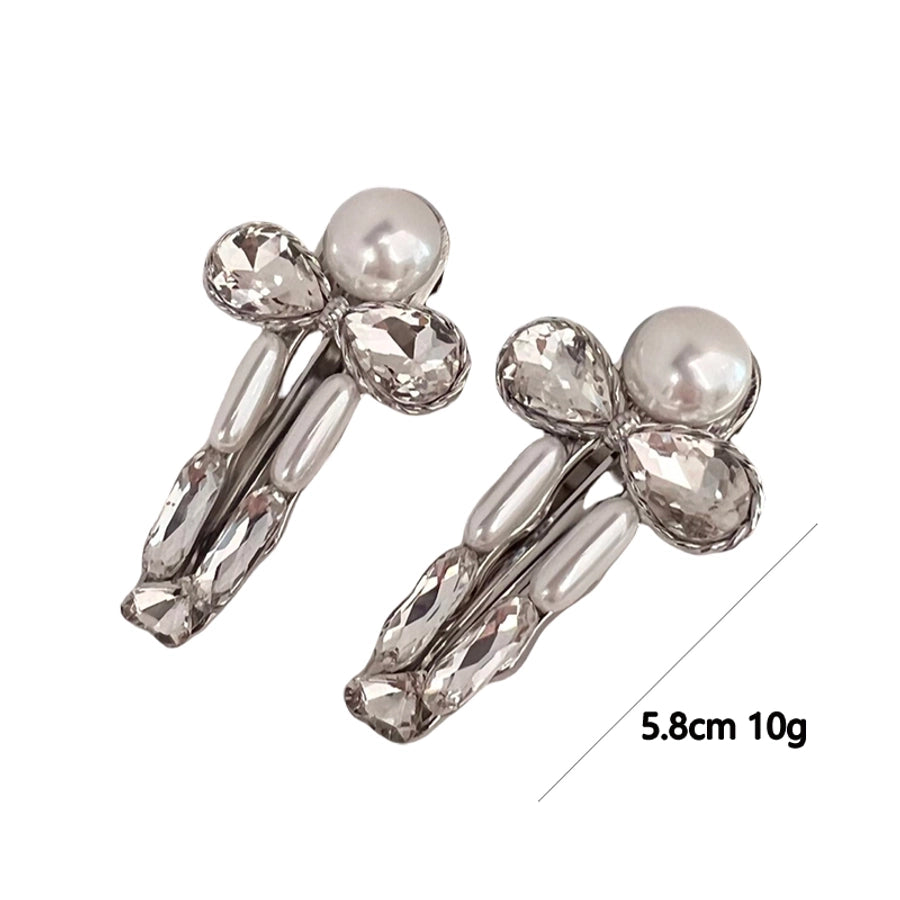Women's Elegant Modern Style Classic Style Bow Knot Imitation Pearl Glass Inlay Imitation Pearl Glass Hair Clip