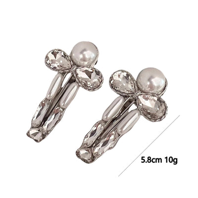 Women's Elegant Modern Style Classic Style Bow Knot Imitation Pearl Glass Inlay Imitation Pearl Glass Hair Clip