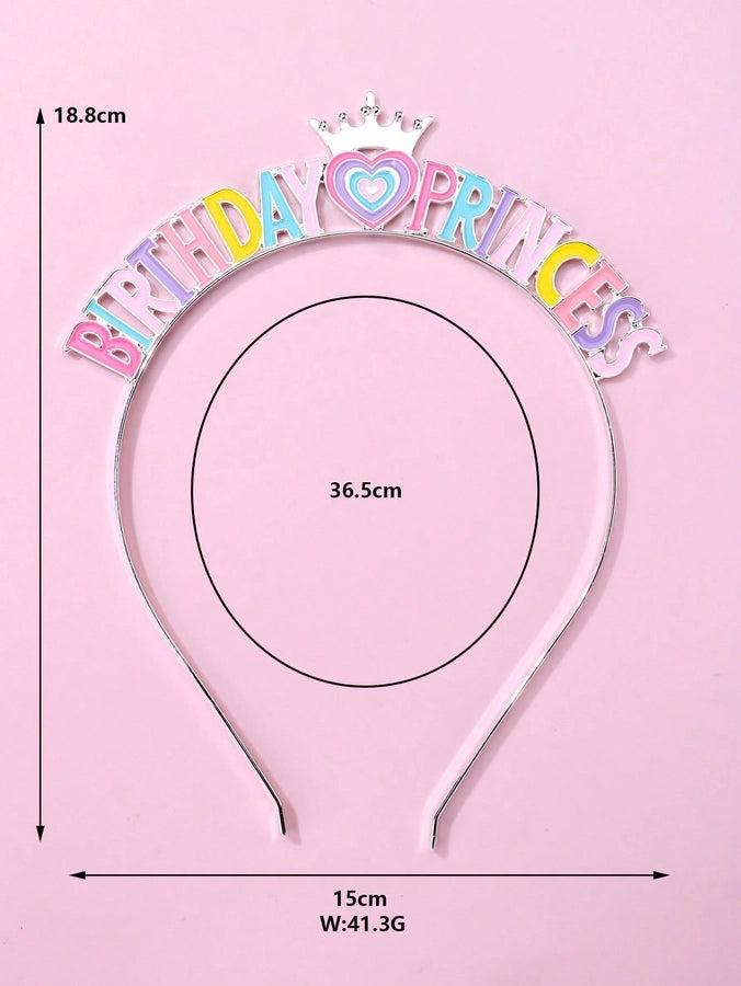 Girl'S Princess Cute Letter Zinc alloy Plating Hair Band