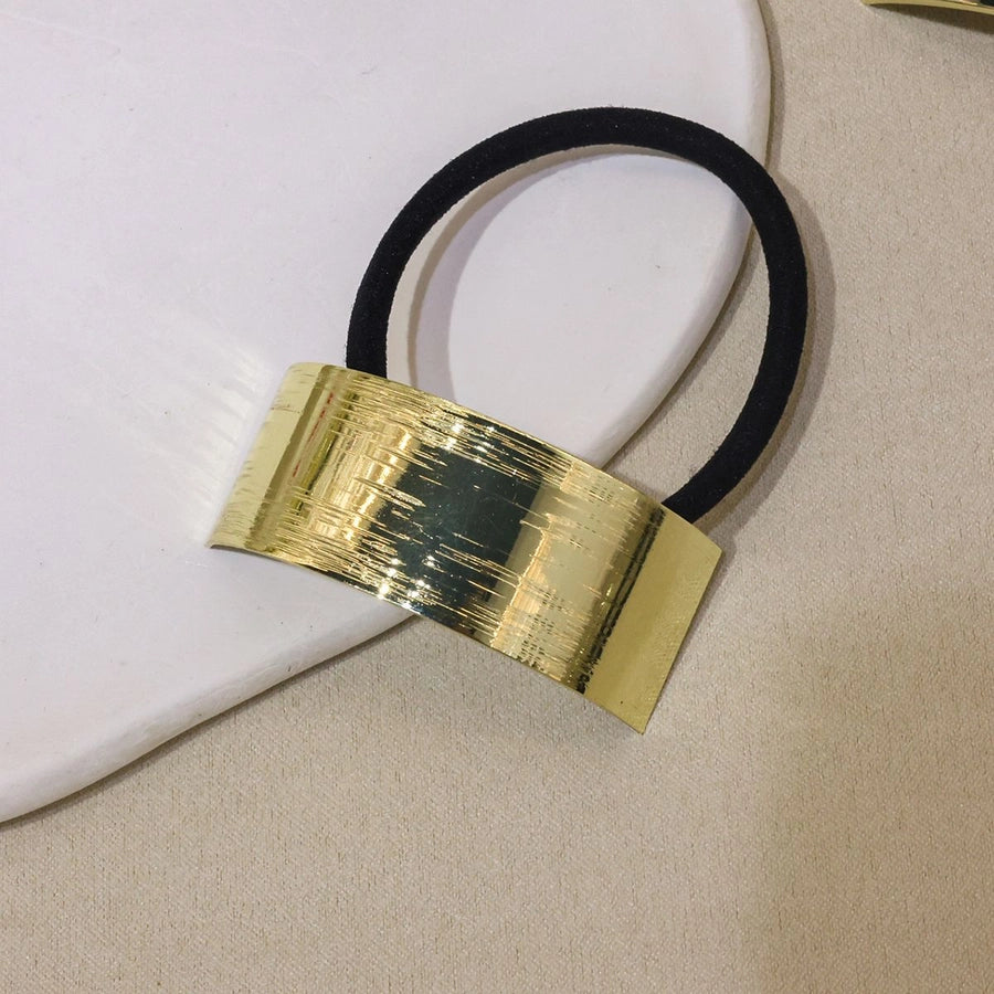 Women's Simple Style Star Heart Shape Solid Color Alloy Plating Hollow Out Hair Tie