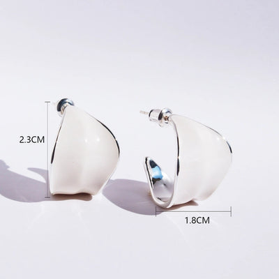 1 Pair Elegant Artistic Commute Geometric Epoxy Brass 24K Gold Plated Earrings