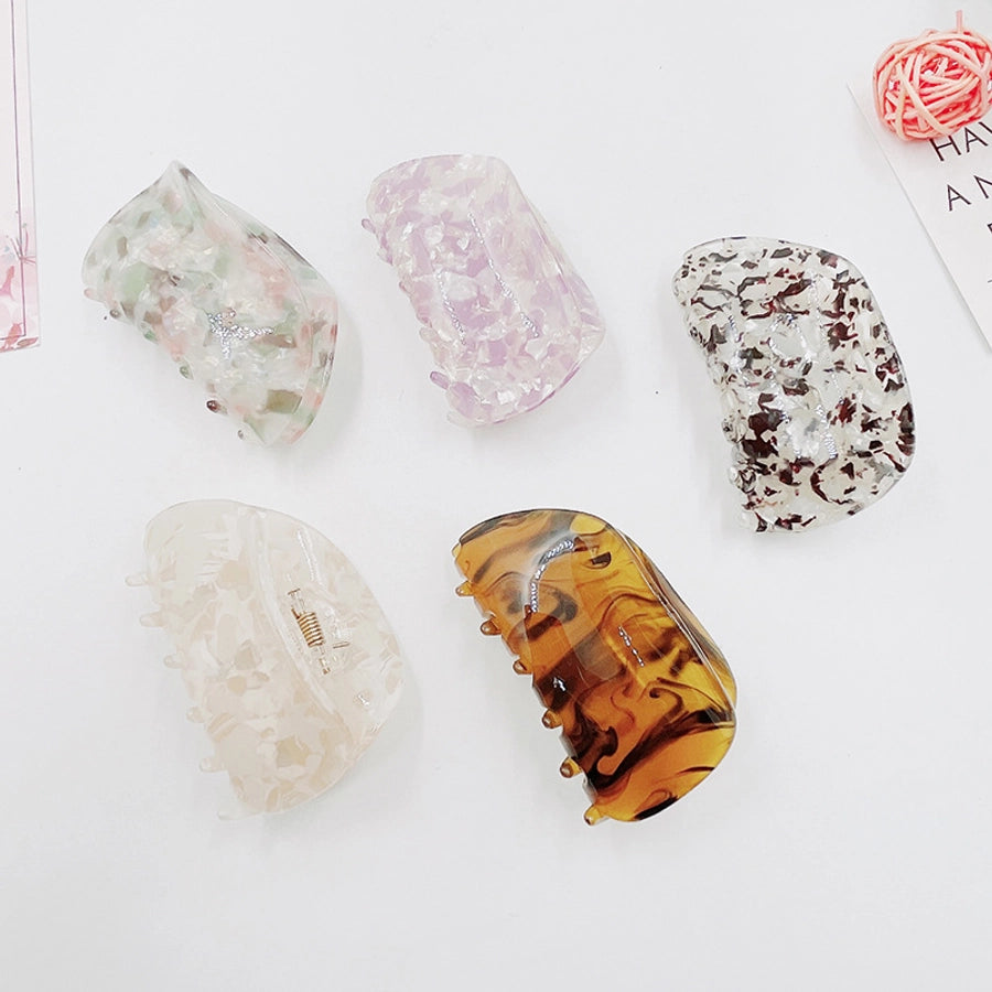 retro marble arylic handmade hair claws 1 piece