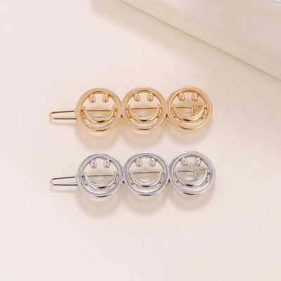 simple style solid color zinc alloy plating hair clip