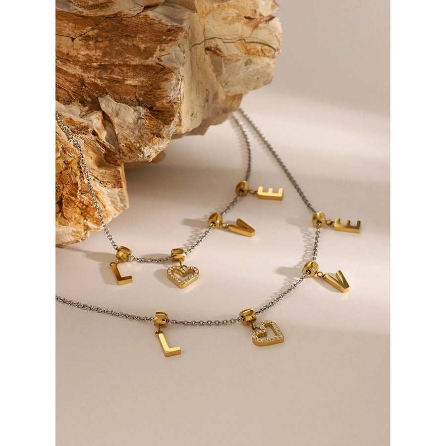 Princess Wedding Artistic Letter 304 Stainless Steel Artificial Rhinestones Bracelets In Bulk