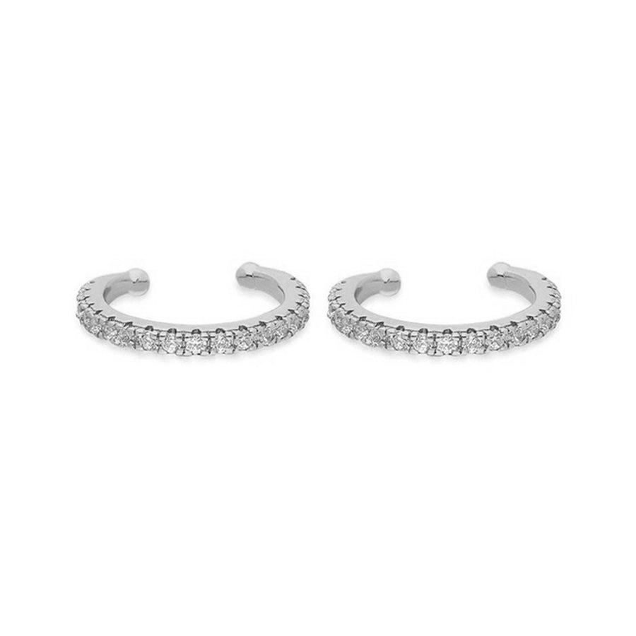 1 Pair IG Style Star Brass Zircon Ear Cuffs Ear Studs