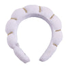 simple style color block towel velvet hair band