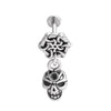 1 Piece Lip Rings Gothic Hip-Hop Snake Skull 316L Stainless Steel  Polishing Hollow Out Inlay Zircon Lip Rings Ear Cartilage Rings & Studs Nose Rings & Studs