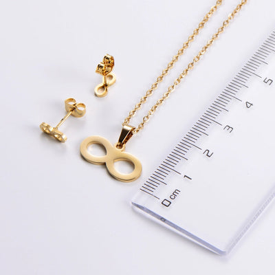 Jewelry Simple Style Classic Style Infinity Dollars Butterfly 304 Stainless Steel Jewelry Set