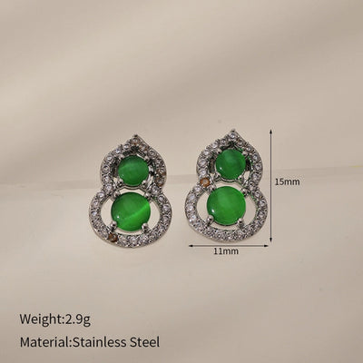 1 Pair Elegant Gourd 304 Stainless Steel Ear Studs