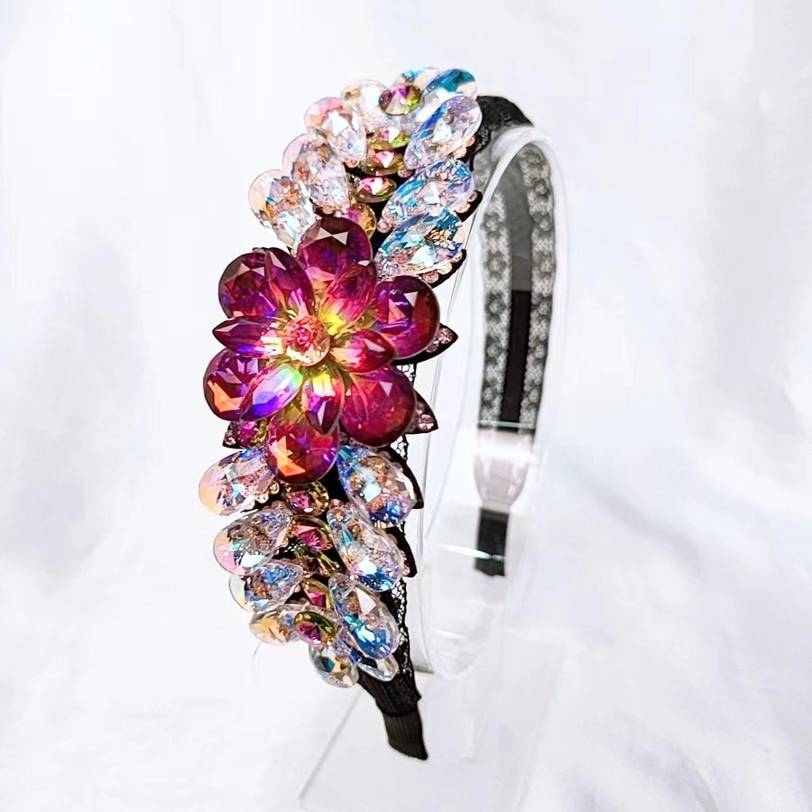 sweet flower crystal hair band