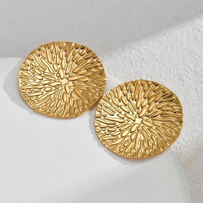 Jewelry Modern Style Classic Style Heart Shape Flower 304 Stainless Steel Plating Rings Earrings