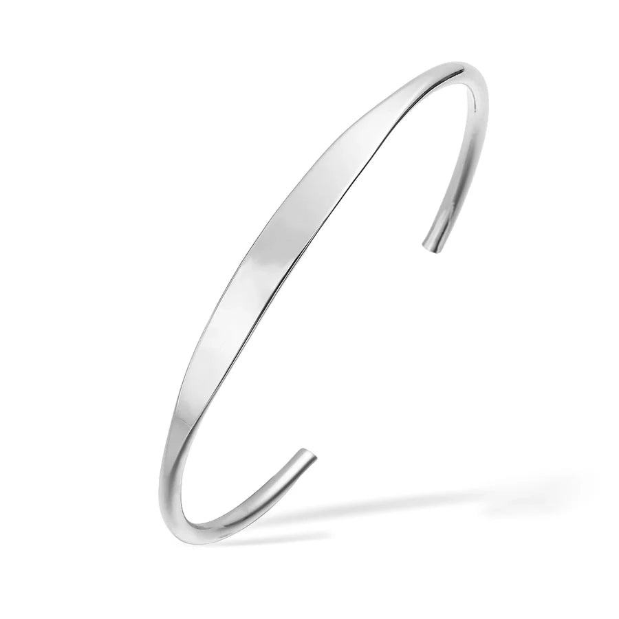Retro Simple Style Commute Geometric 304 Stainless Steel Cuff Bracelets In Bulk