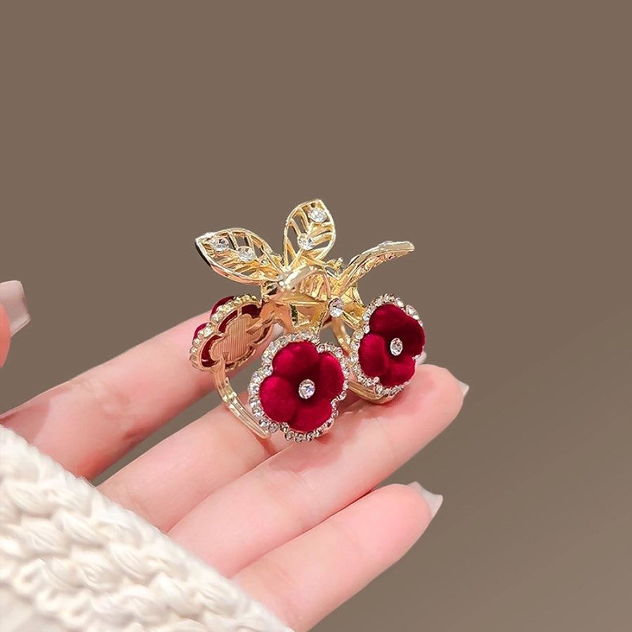 Women's Casual Simple Style Streetwear Floral Alloy Hair Claws