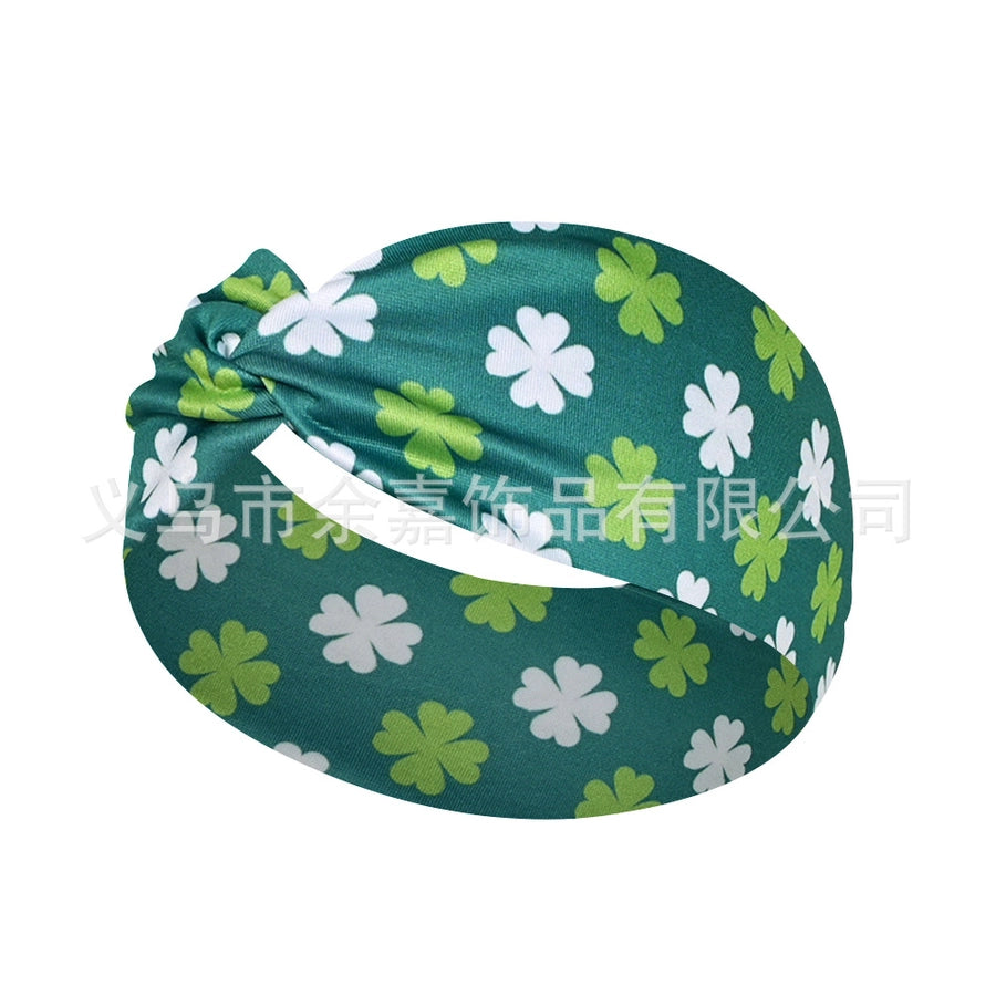 casual vacation plaid bow knot cloth printing hair band