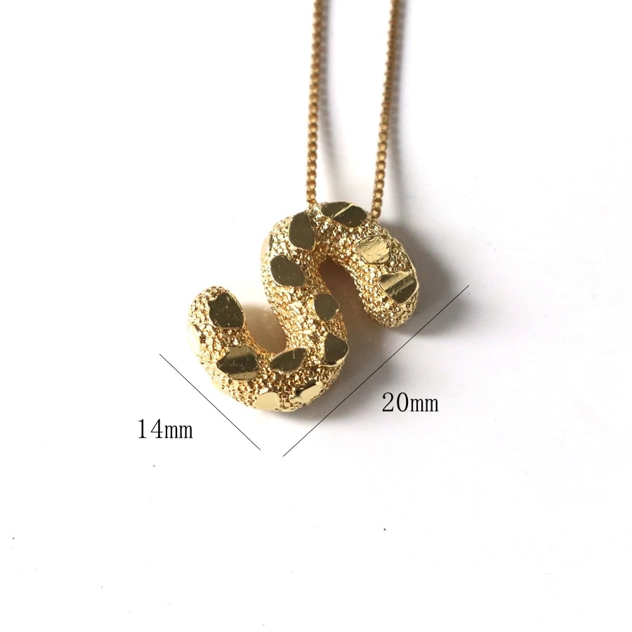 Jewelry Simple Style Classic Style letter Copper Pendant Necklace