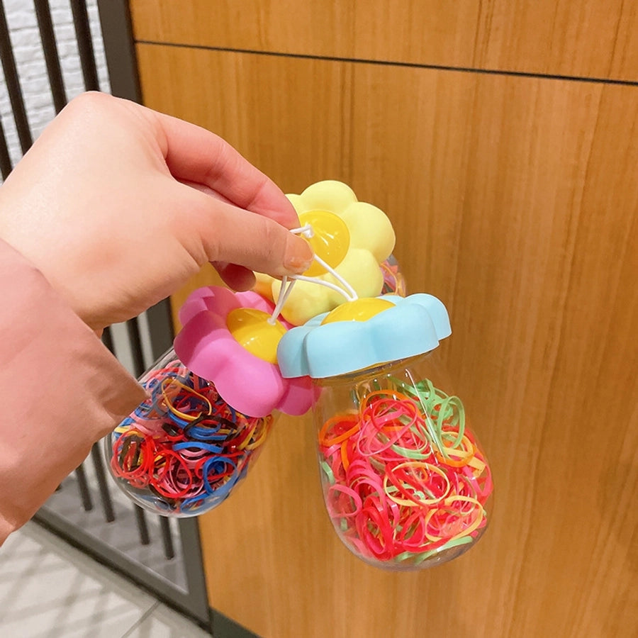 simple style colorful flower plastic polishing rubber band 1 piece