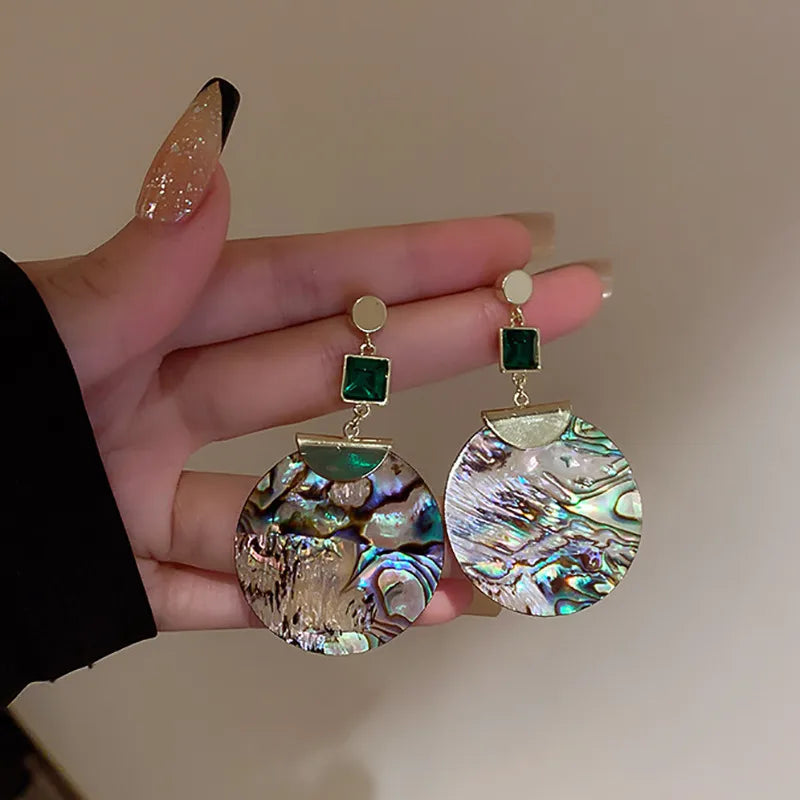 1 pair retro geometric heart shape bow knot alloy rhinestones drop earrings