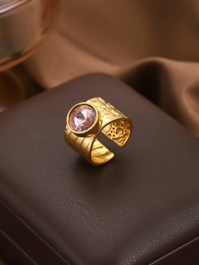 Jewelry Vintage Style Simple Style Geometric 304 Stainless Steel Wide Band Rings Open Rings