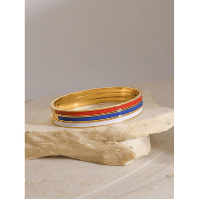 Simple Style Round 304 Stainless Steel Bangle In Bulk