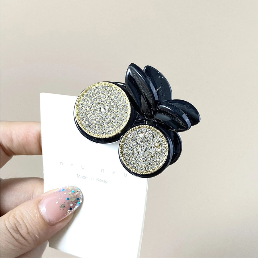 Women's Elegant Sweet Cherry Plastic Inlay Rhinestones Hair Claws