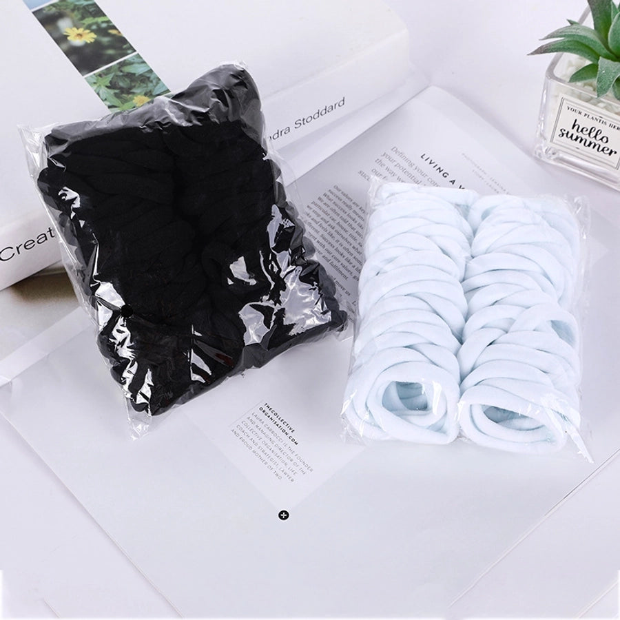 Women's Simple Style Solid Color Nylon Rib-Knit Hair Tie