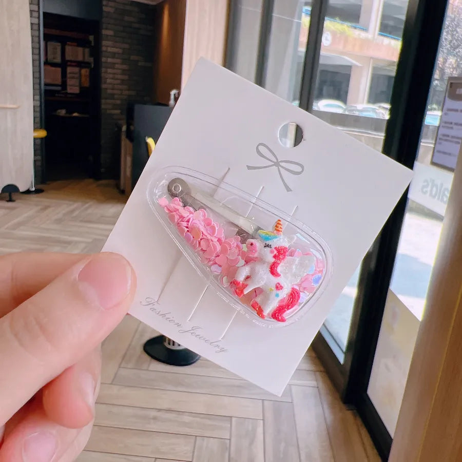 kid's cute cartoon fruit alloy rubber sequins hair clip