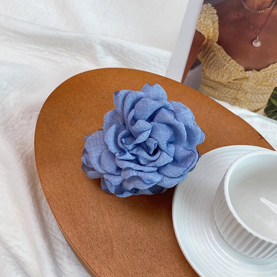 Women's Sweet Simple Style Flower Plastic Cloth Hair Claws