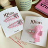 Women's Sweet Bow Knot Cloth Inlay Rhinestones Hair Clip Hair Tie