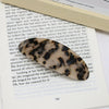 artistic color block leopard acetic acid sheets hair clip