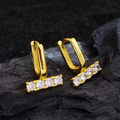 1 Pair Casual Elegant Geometric Copper Earrings