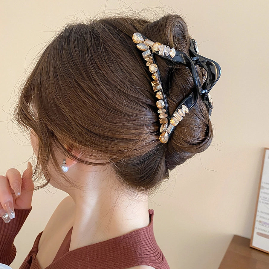 Women's IG Style Simple Style Triangle Arylic Inlay Rhinestones Hair Claws