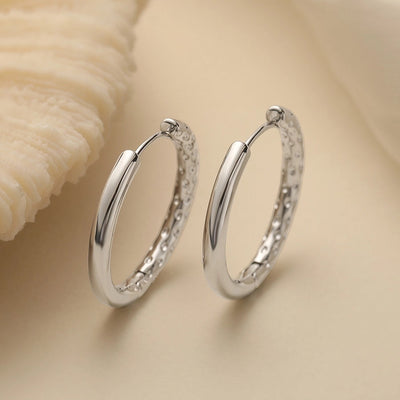 1 Pair Retro Simple Style Commute Geometric Copper Hoop Earrings