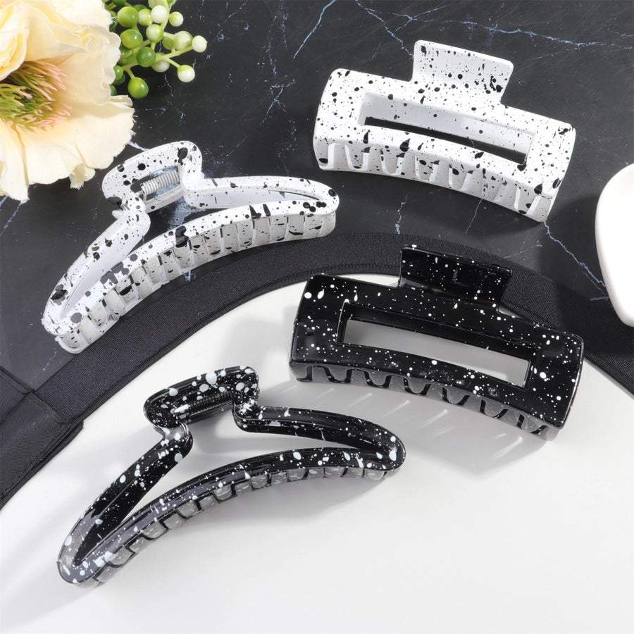 women's simple style color block plastic stoving varnish hair claws