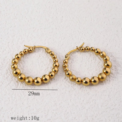 1 Pair Simple Style Commute Geometric Heart Shape Plating Titanium Steel Drop Earrings Earrings Ear Studs