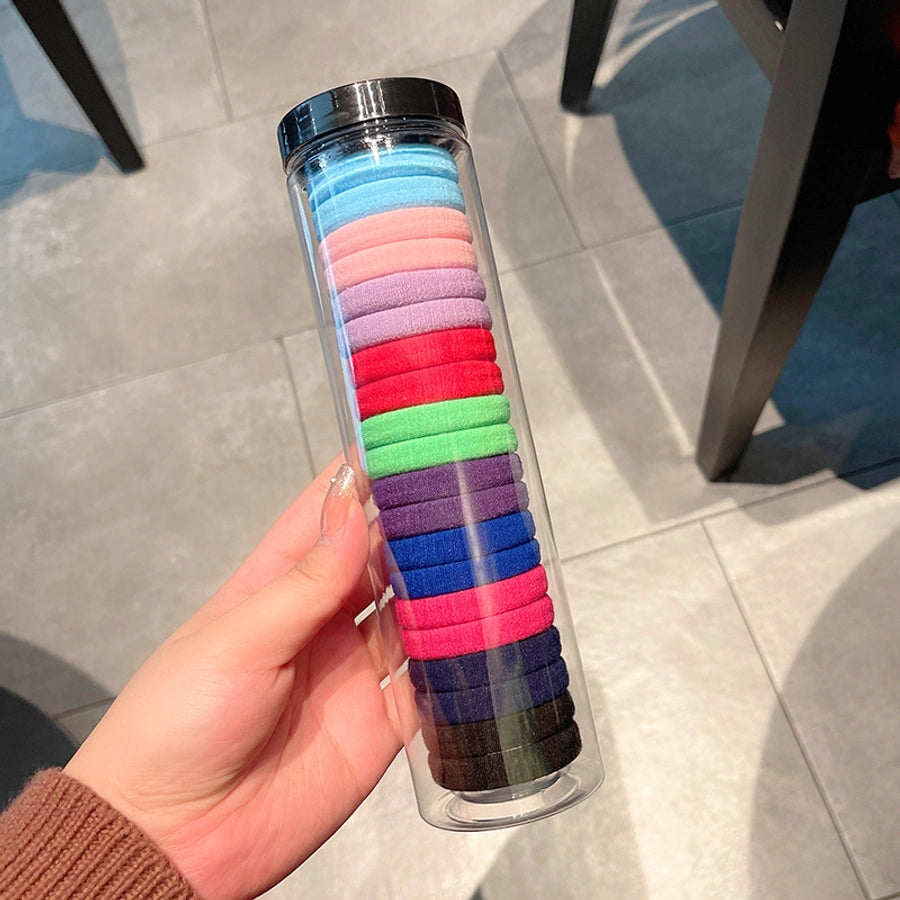 korean version of 20pcs cans high elasticity hair rope without seam rubber bands hair rope hair ring