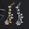 simple style butterfly alloy inlay artificial pearls rhinestones hair clip 1 piece