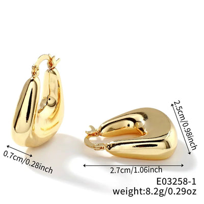 1 Pair Glam Luxurious Korean Style Geometric Inlay Copper Zircon K Gold Plated Ear clip